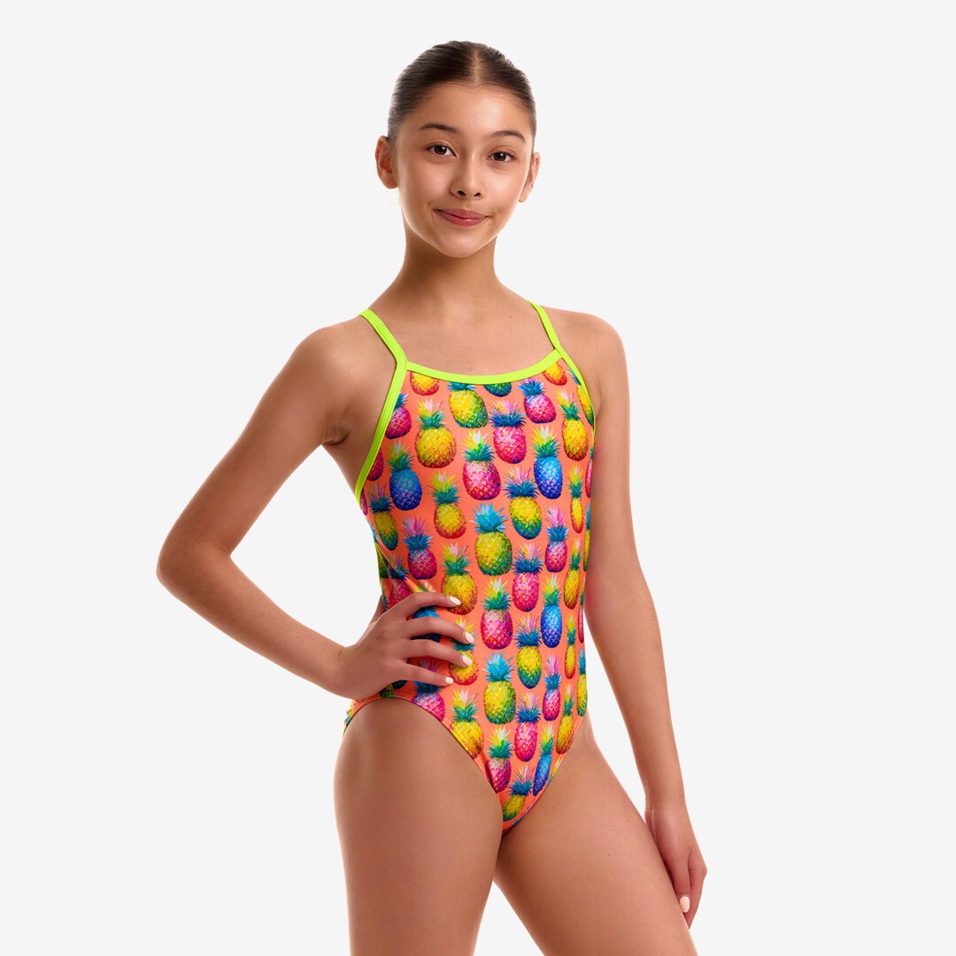 Girl's Single Strap One Piece Pinky Piney 10