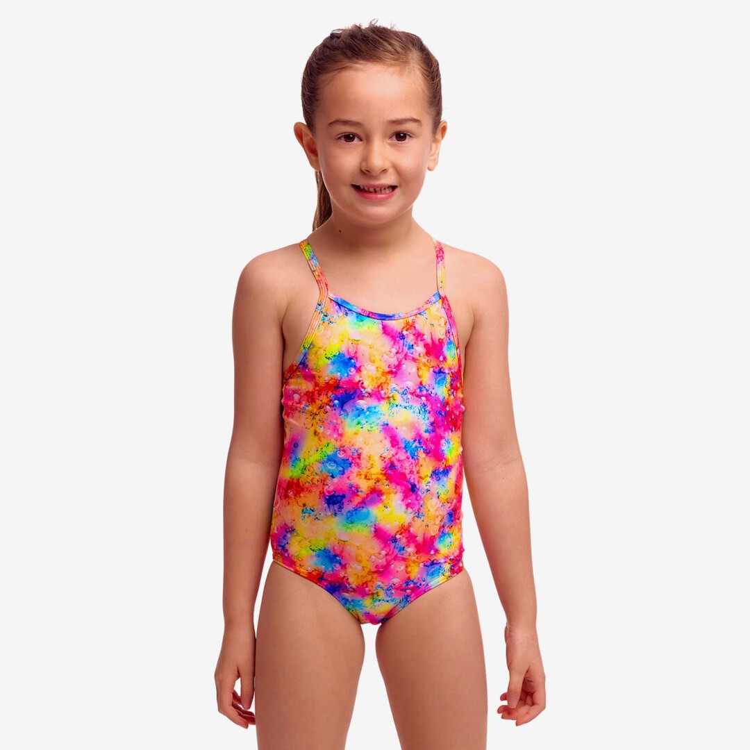 Toddler Girl's Printed One Piece Dry Me 4