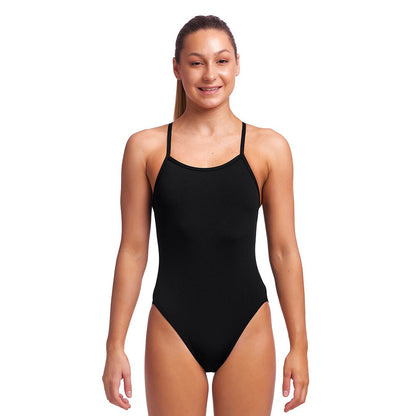 Girl's Single Strap One Piece Still Black 14