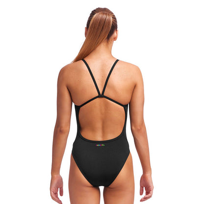 Girl's Single Strap One Piece Still Black 14