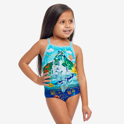 TODDLER GIRL’S PRINTED ONE PIECE